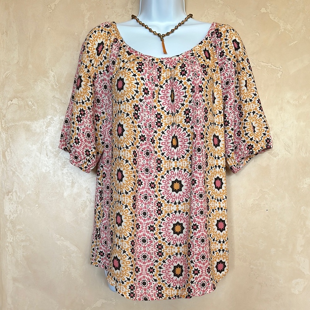 Lucky 🍀 Brand Floral Print Women's Top-M